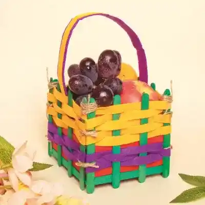 Woven Harvest Basket craft activity