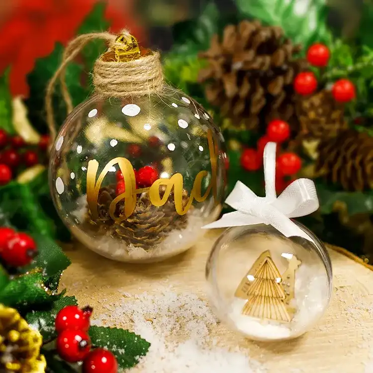 Personalised Natural Baubles craft activity