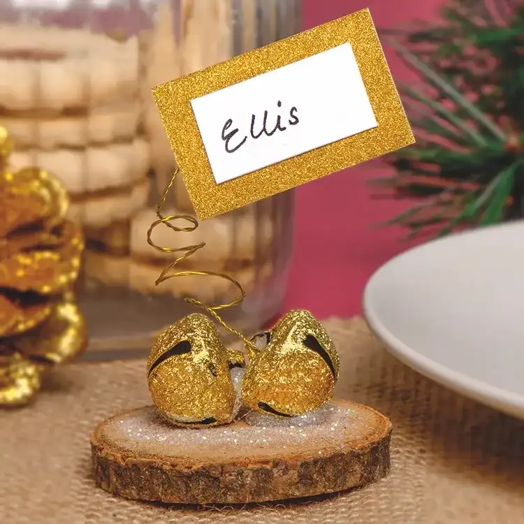 Jingle Bell Place Card Holder craft activity