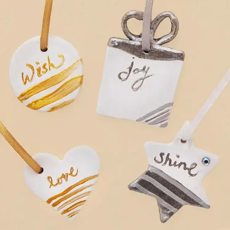 Mini Sentiment Clay Decorations craft activity