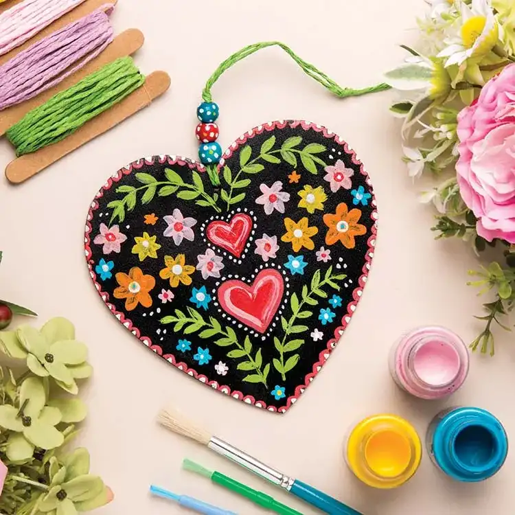 Folklore Floral Heart craft activity