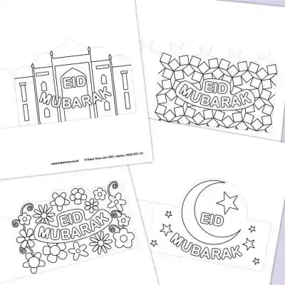 Colour-in Eid Cards craft activity