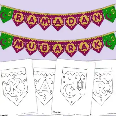 Ramadan Mubarak Bunting craft activity