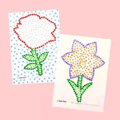 Flowers Dot Paintings craft activity
