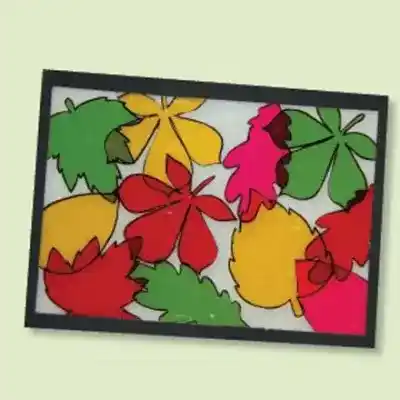 Autumn Stained Glass Window craft activity