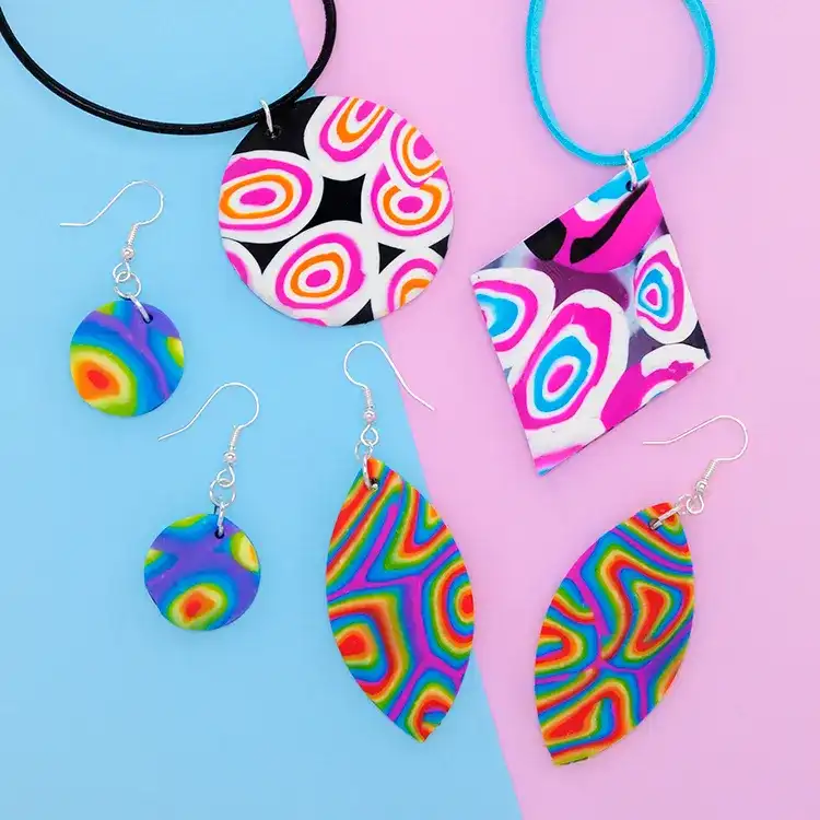 Polymer Clay Cane Jewellery craft activity
