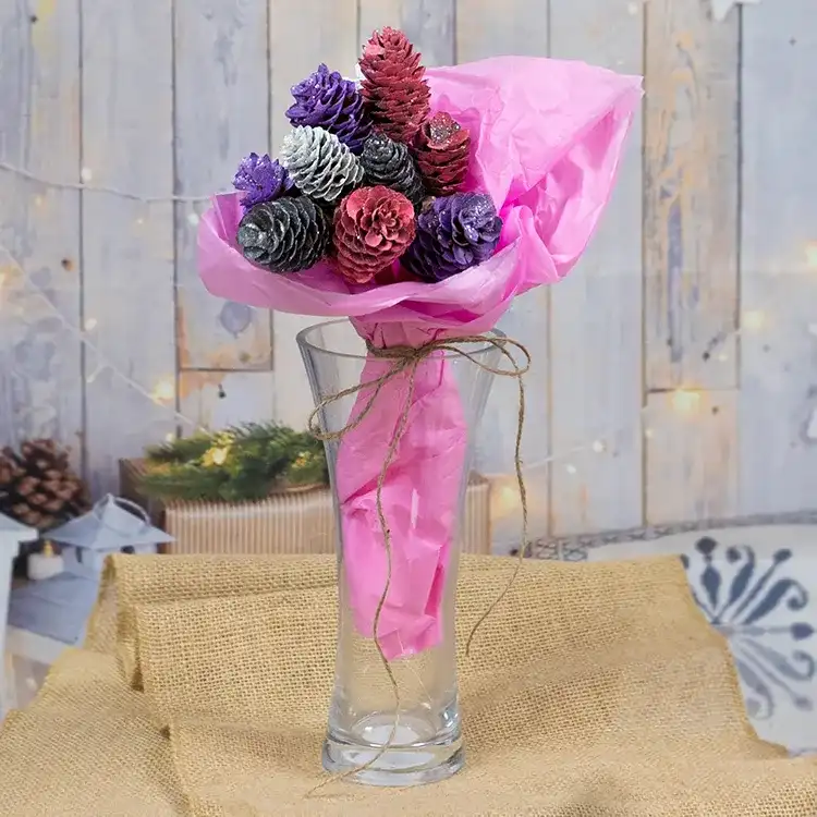 Winter Pinecone Bouquet craft activity