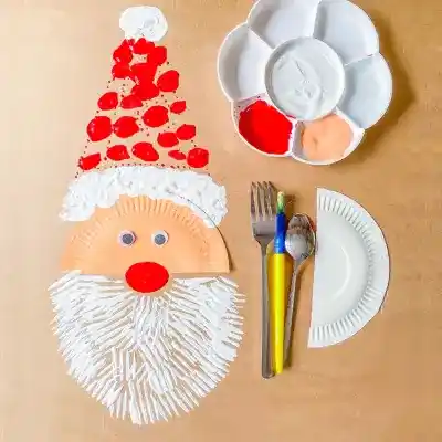 Santa Fork & Spoon Painting craft activity