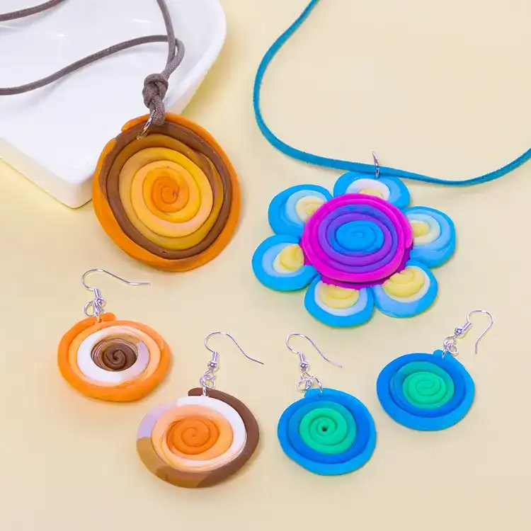 Coiled Polymer Clay Jewellery craft activity