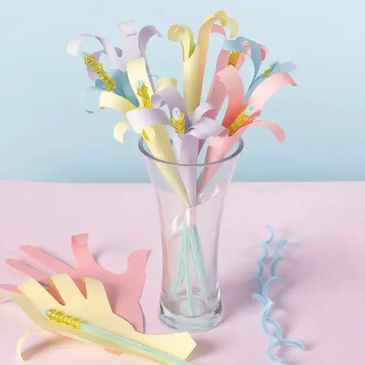 Handprint Lily Bouquet craft activity