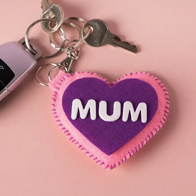 Mum Heart Keyring craft activity
