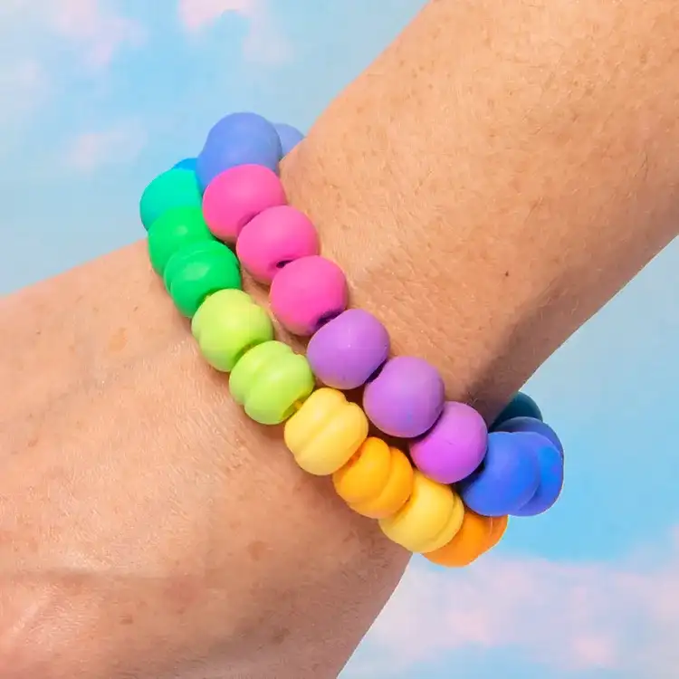 Colour Blended Polymer Clay Beads craft activity
