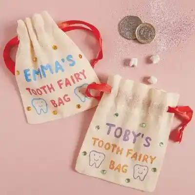 Personalised Tooth Fairy Bag craft activity