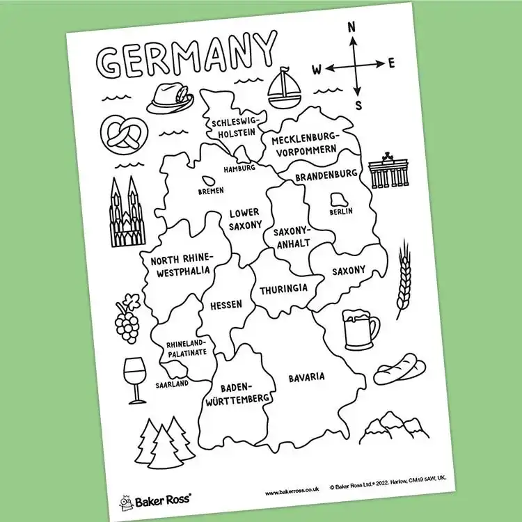 Map of Germany craft activity
