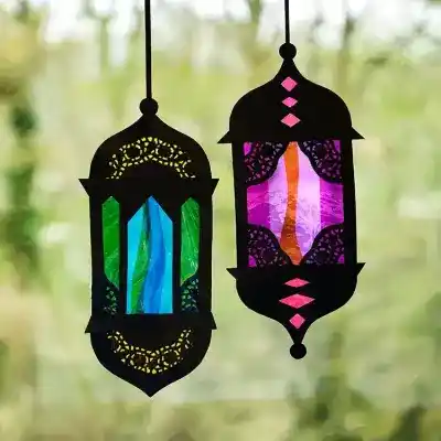 Window Lanterns craft activity