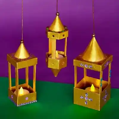 Gold Lanterns craft activity