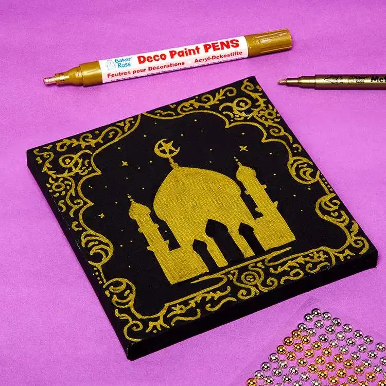 Gold Canvas Painting craft activity