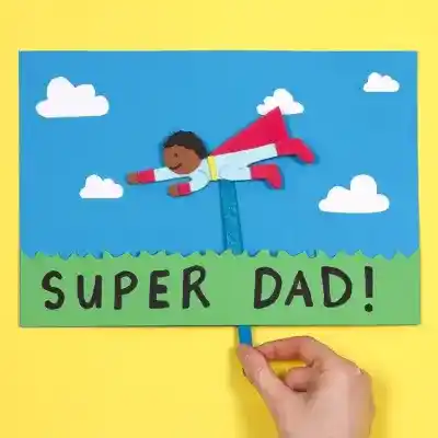 Flying Super Dad craft activity