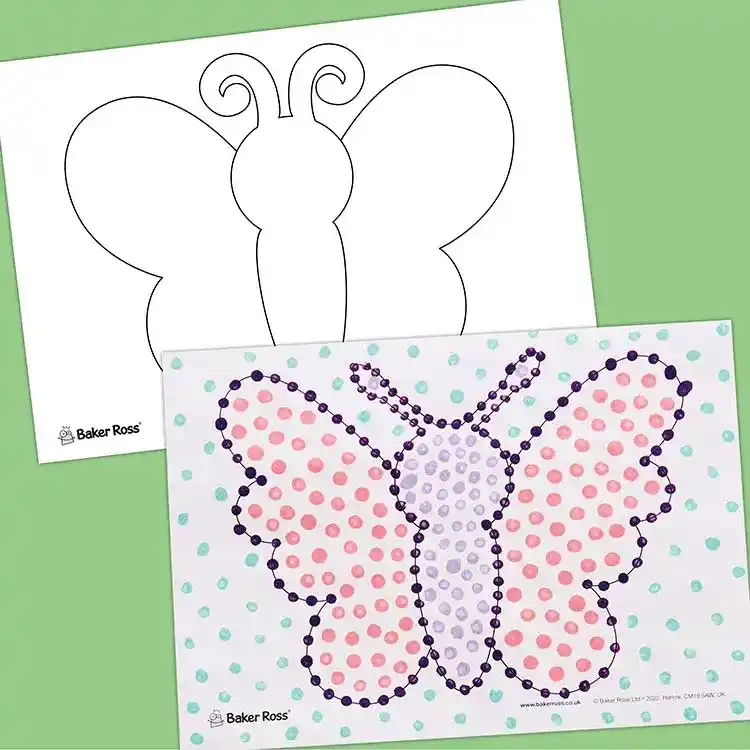 Butterfly Dot Paintings craft activity