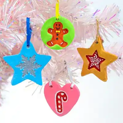 Christmas Embossed Clay Decorations craft activity