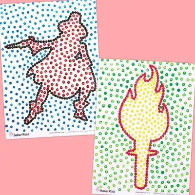 Bonfire Night Dot Paintings craft activity