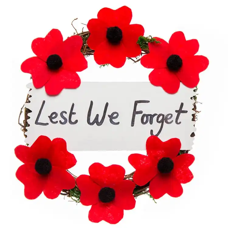 Remembrance Day Poppy Wreath craft activity