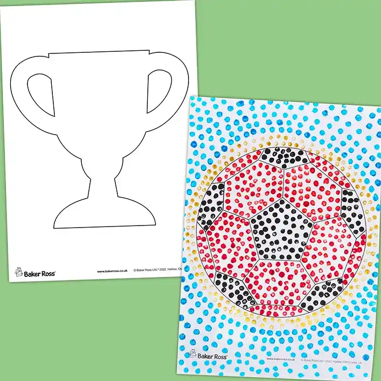 Football Dot Paintings craft activity