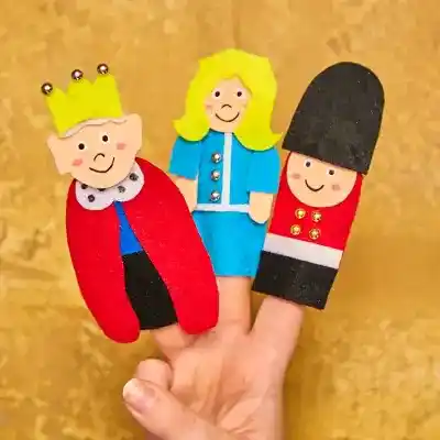 Coronation Finger Puppets craft activity