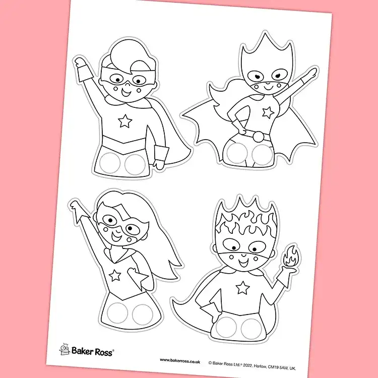 Star Hero Finger Puppets craft activity