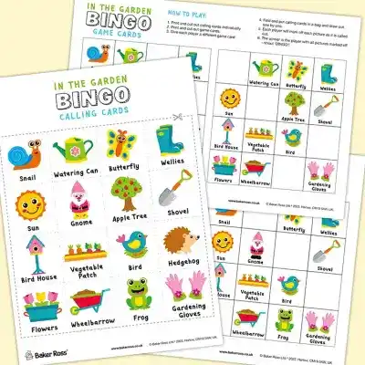 In The Garden Bingo craft activity