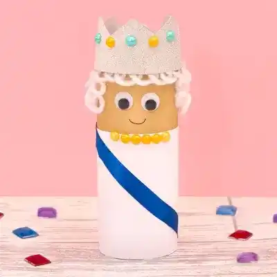 Queen Camilla Cardboard Tube Mascot craft activity