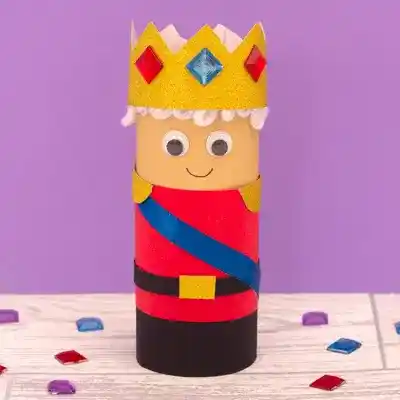 King Charles Cardboard Tube Mascot craft activity