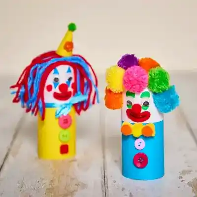 Cardboard Tube Clowns craft activity