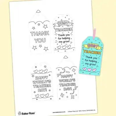 Teacher Gift Tags craft activity