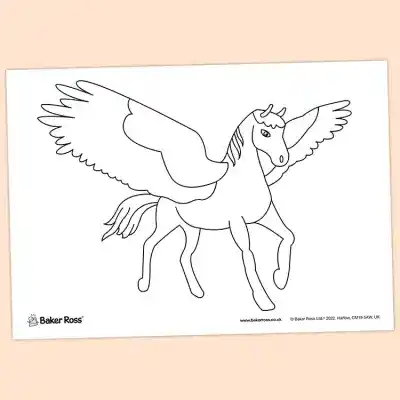 Pegasus Colouring Picture craft activity