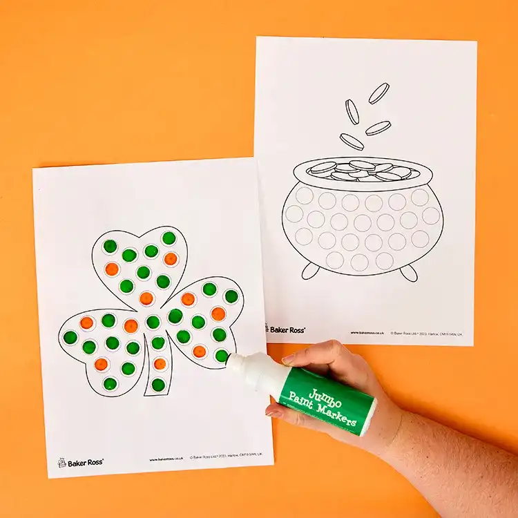 St Patrick’s Day Dot Marker Paintings craft activity