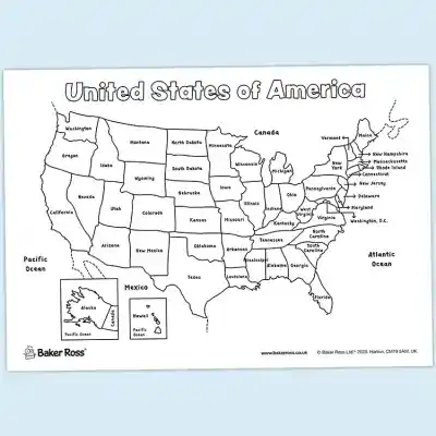 USA Map craft activity