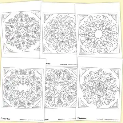 Mandala Mindfulness Colouring Pictures craft activity