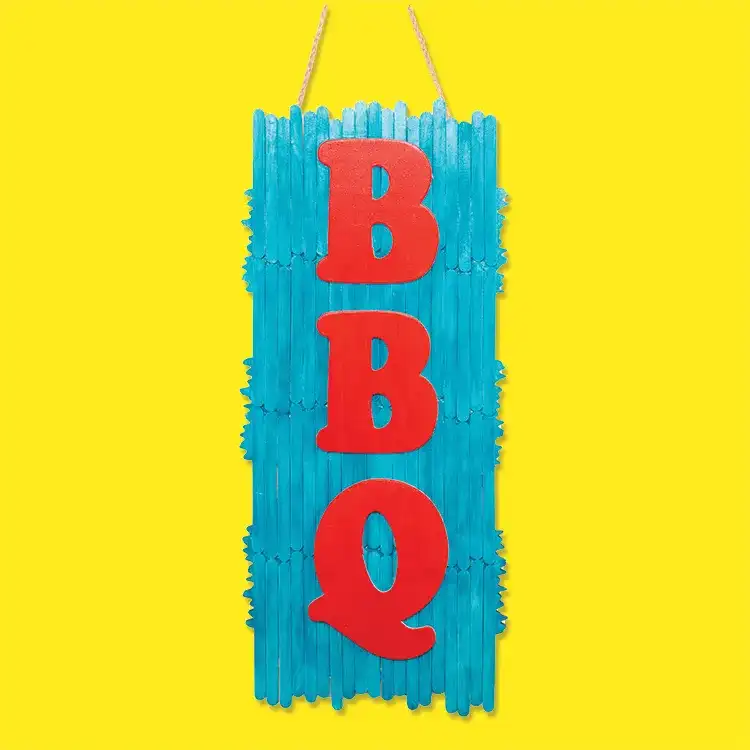 Barbeque Wooden Sign craft activity