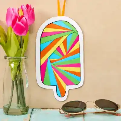 Iris Folding Lolly Decoration craft activity