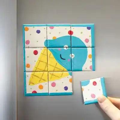 Ice Cream Puzzle Magnets craft activity