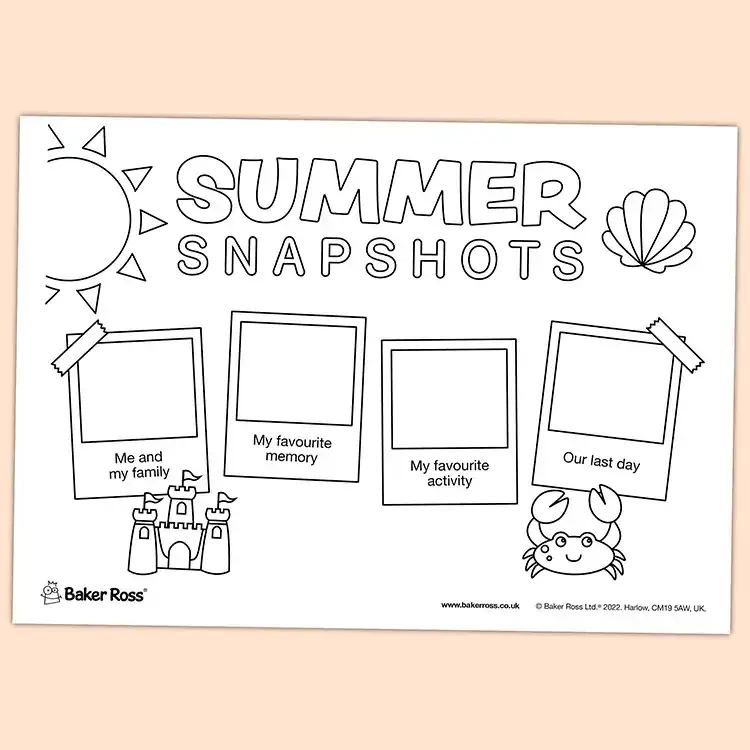 Summer Snapshots craft activity