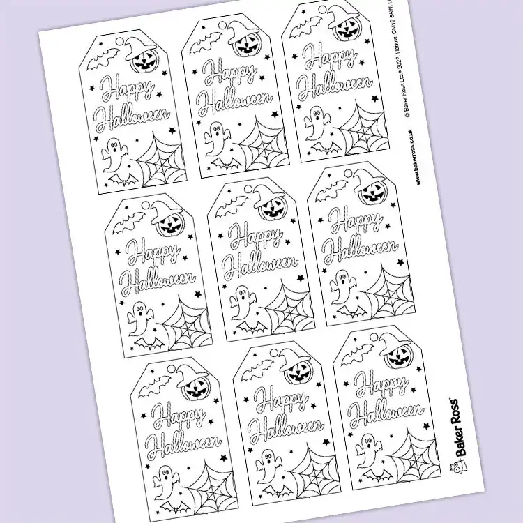 Halloween Gift Tags craft activity