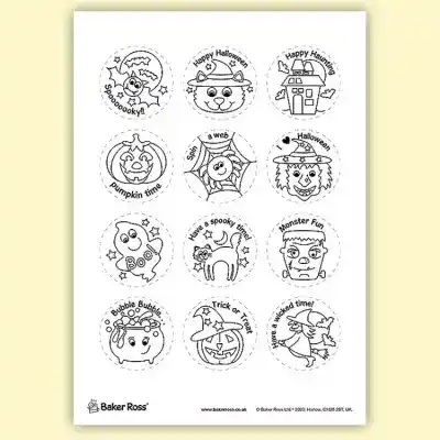 Halloween Badges craft activity