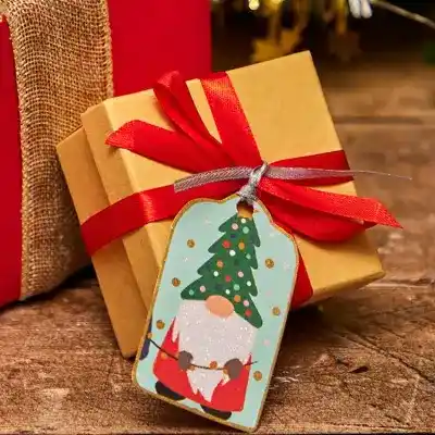 Upcycled Christmas Card Gift Tags craft activity