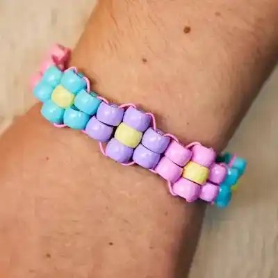 Beaded Flower Bracelet craft activity