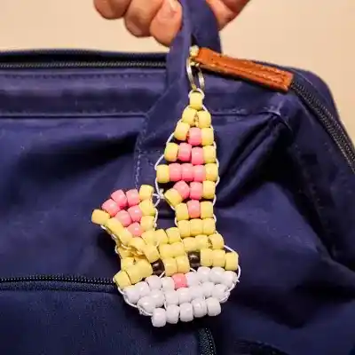 Beaded Bunny Bag Dangler craft activity