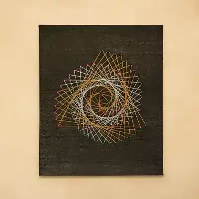 Retro String Art Canvas craft activity