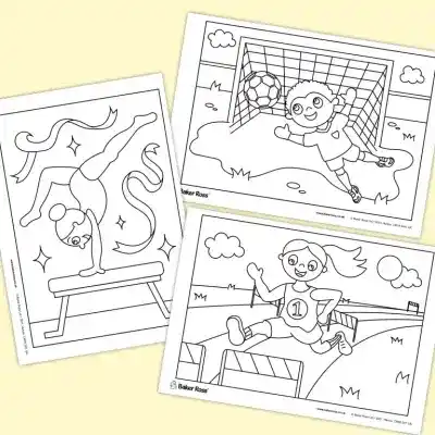 Sports Colouring Pictures craft activity