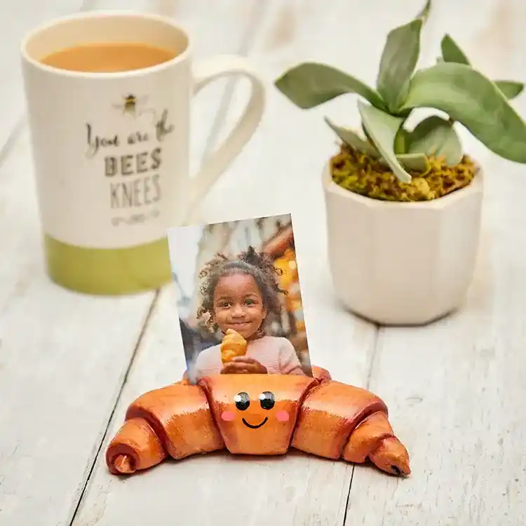 Clay Croissant Photo Holder craft activity